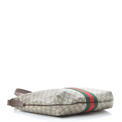 Gucci GG Supreme Monogram Web Ophidia Half Moon Hobo Brown 4 of 10