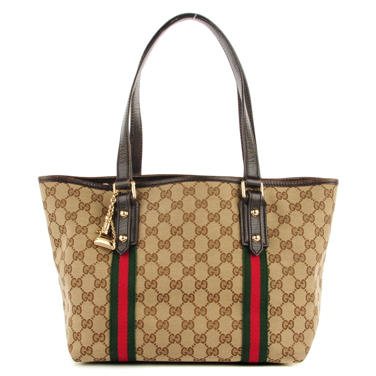 Gucci Monogram Medium Jolicoeur Tote Dark Brown 1 of 10