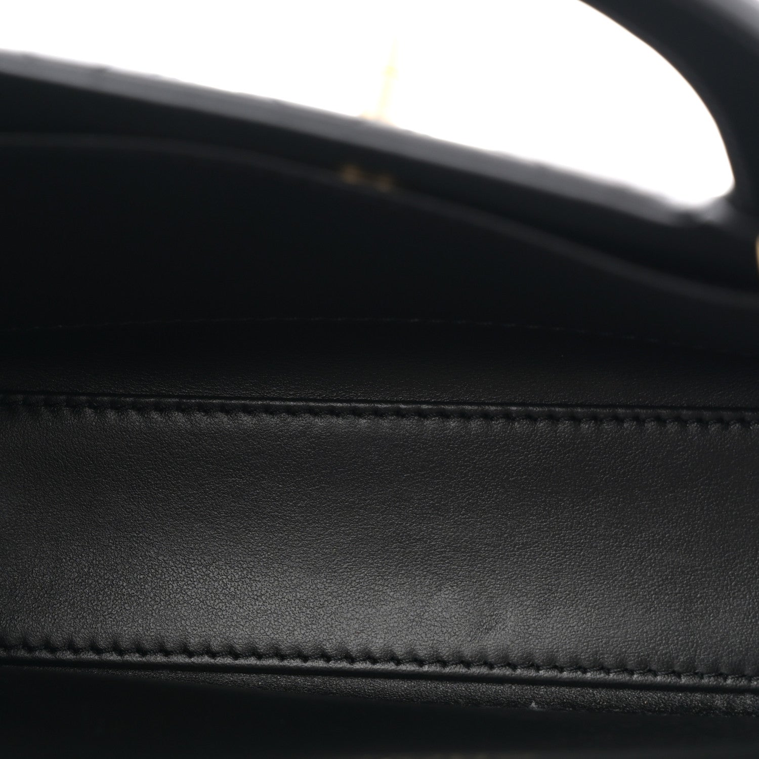 Chanel Shiny Aged Calfskin Quilted Nano Kelly Shopper Black 5 of 11