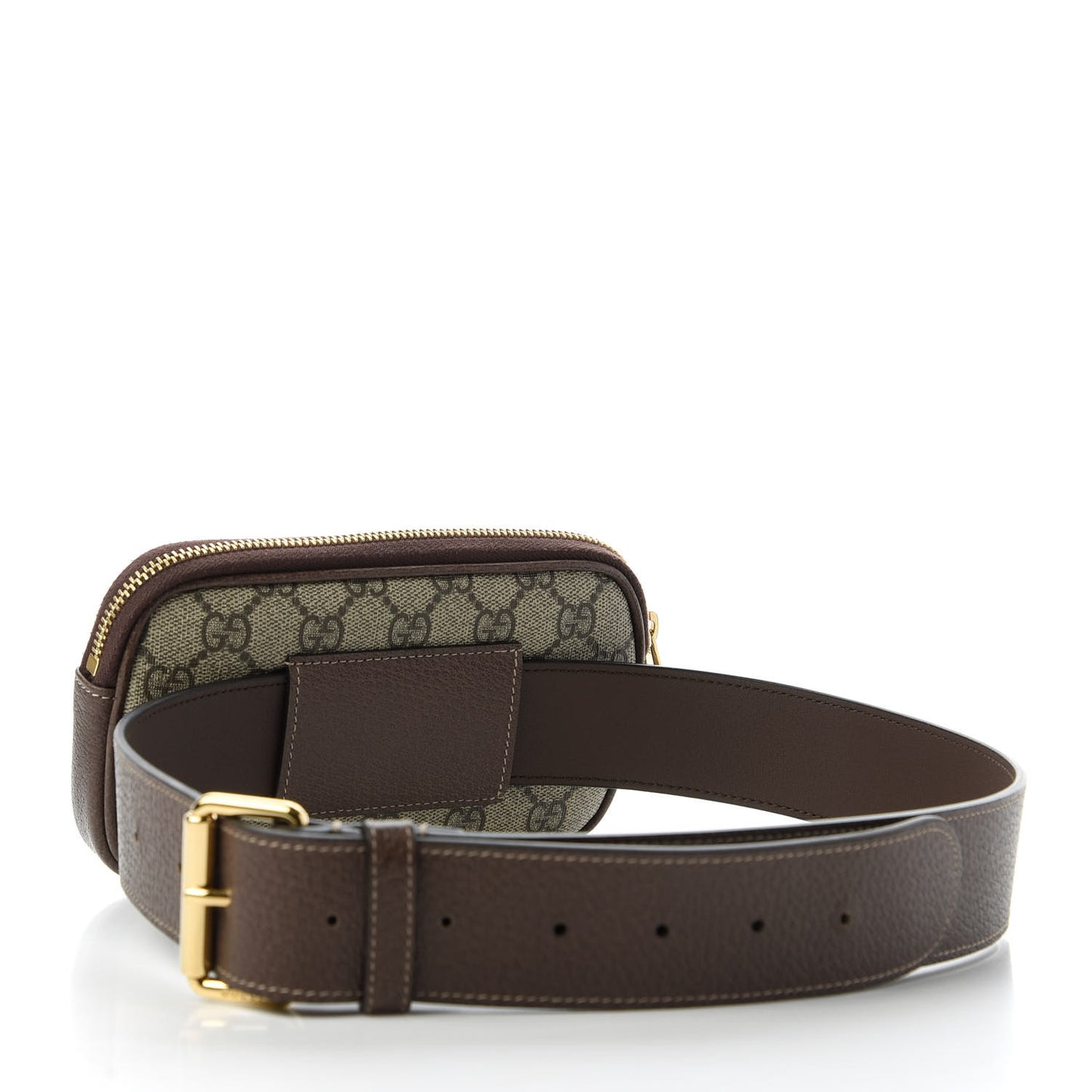 GG Supreme Monogram Ophidia Belted iPhone Case 85 34 Dark Brown