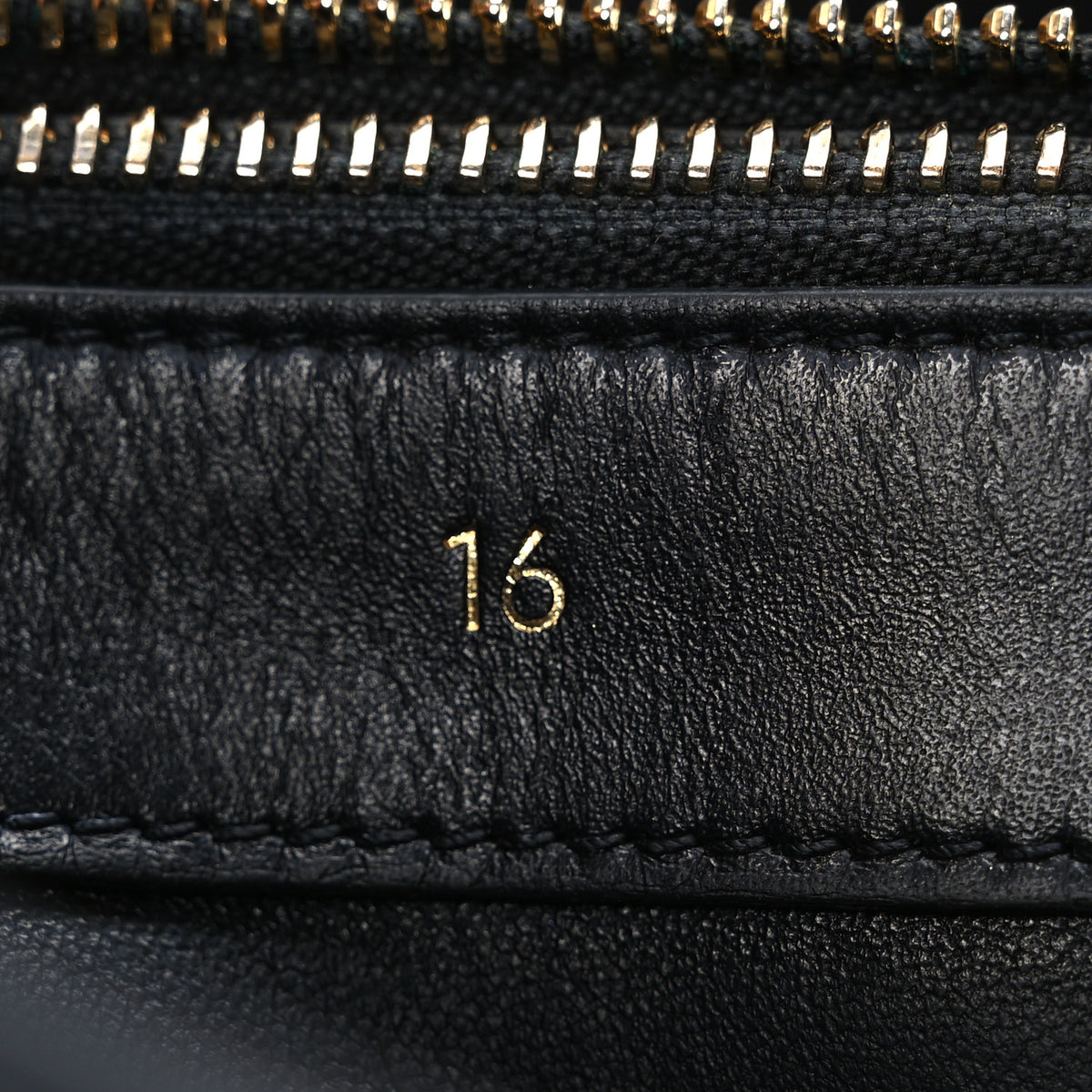 Celine Satinated Calfskin Small 16 Top Handle Bag Black 7 of 11