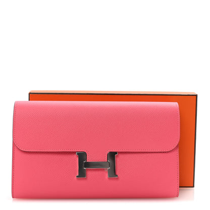 Hermes Epsom Constance Long Wallet Rose Azalee 8 of 8