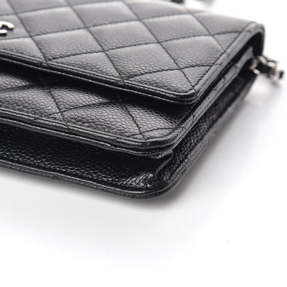Chanel Caviar Quilted Wallet On Chain WOC Black 10 of 11