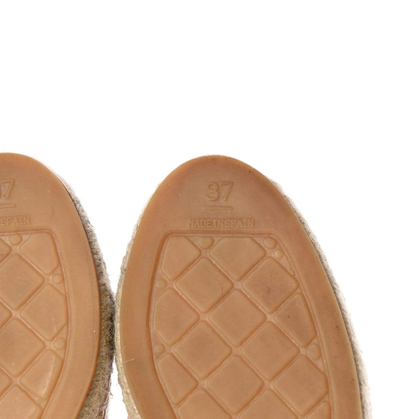 Lambskin CC Espadrilles 37 Beige Black