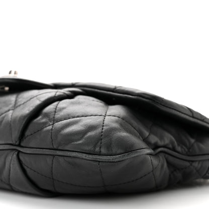 Chanel Calfskin Coco Pleats Messenger Flap Black 10 of 10