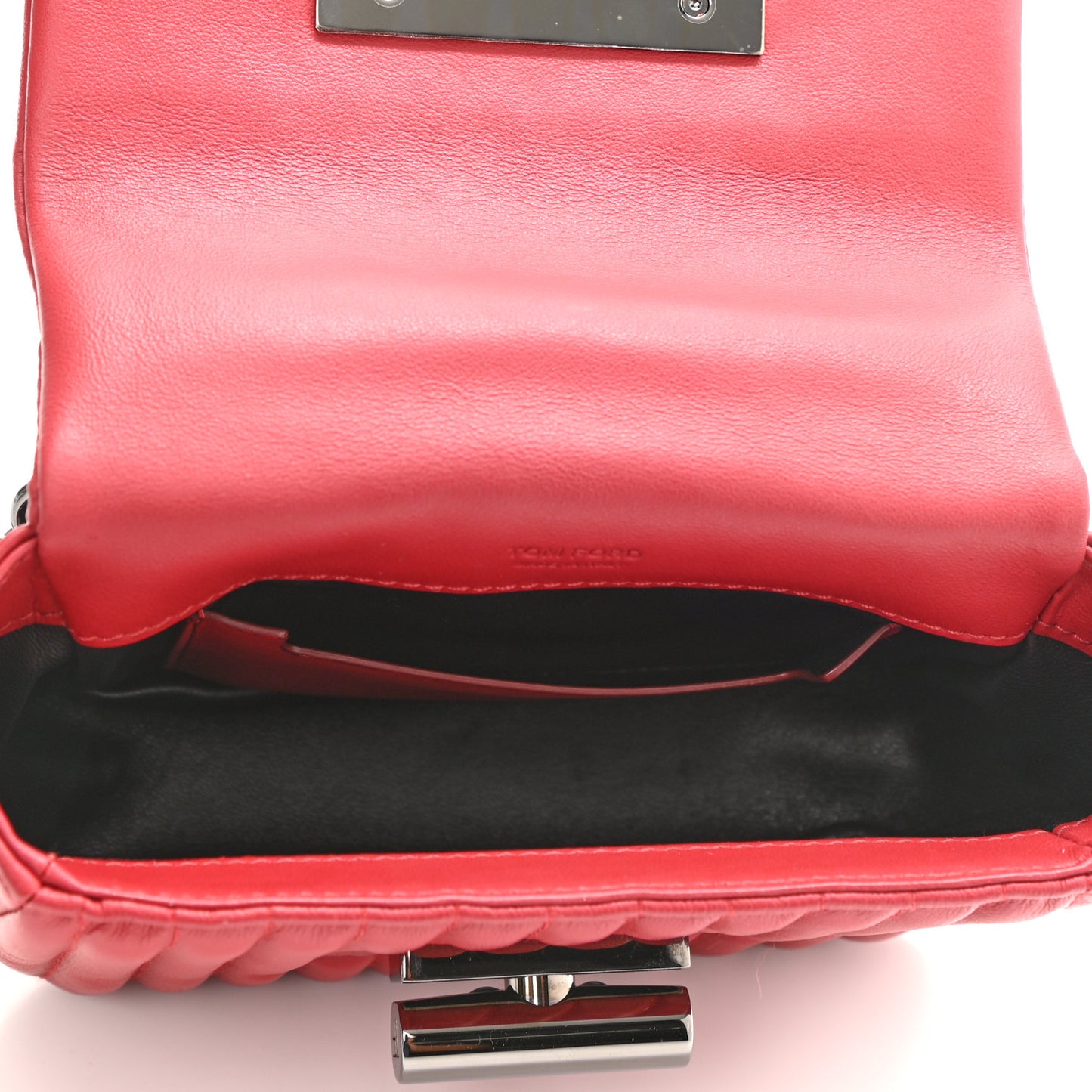 Calfskin Quilted Small Natalia Shoulder Bag Fire