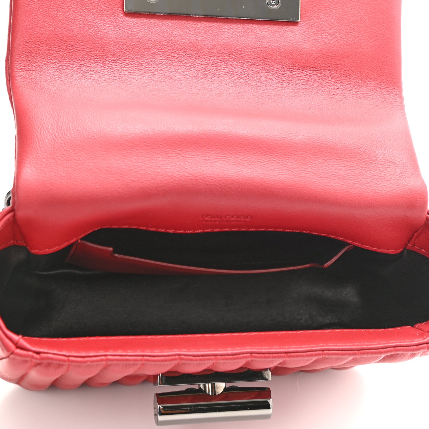 Tom Ford Calfskin Quilted Small Natalia Shoulder Bag Fire 5 of 10