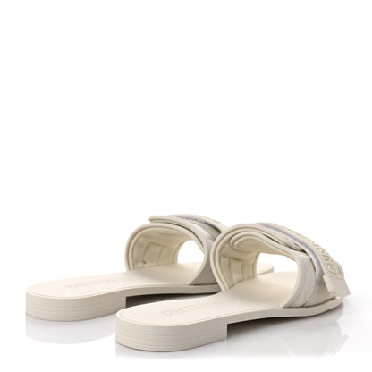Christian Dior Rubber Macrocannage Dio(r)evolution Slide Sandals 41 Off White 4 of 8