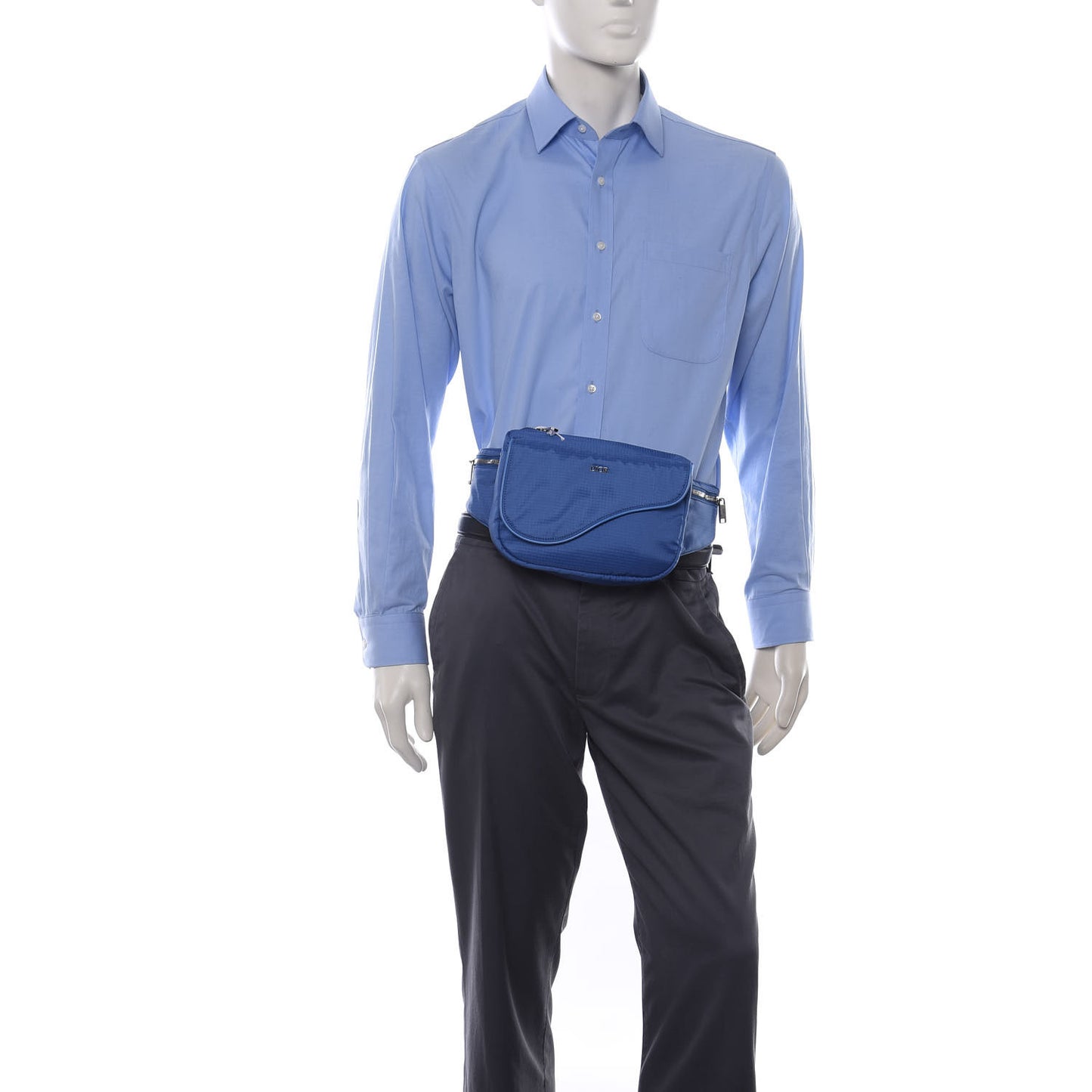 Nylon Saddle Belt Bag Blue