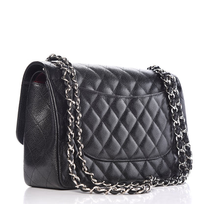Chanel Caviar Quilted Jumbo Double Flap Black 4 of 11