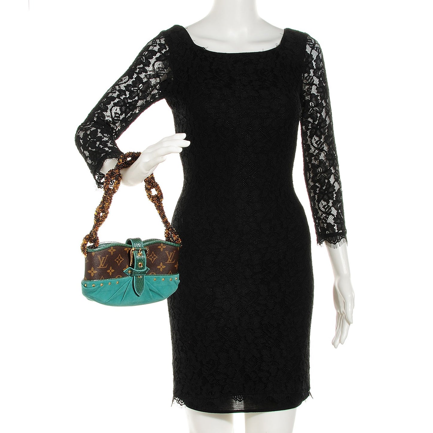 Monogram Python Suede Les Extraordinaires Draped Pochette