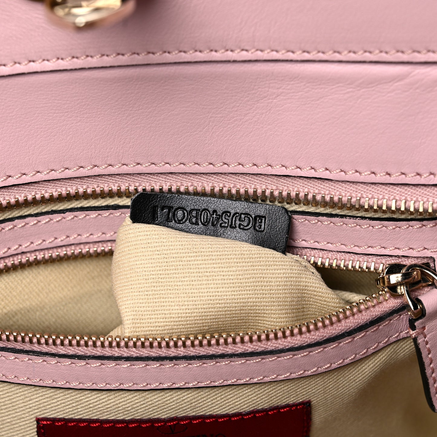 Vitello Small Rockstud Double Handle Tote Water Rose