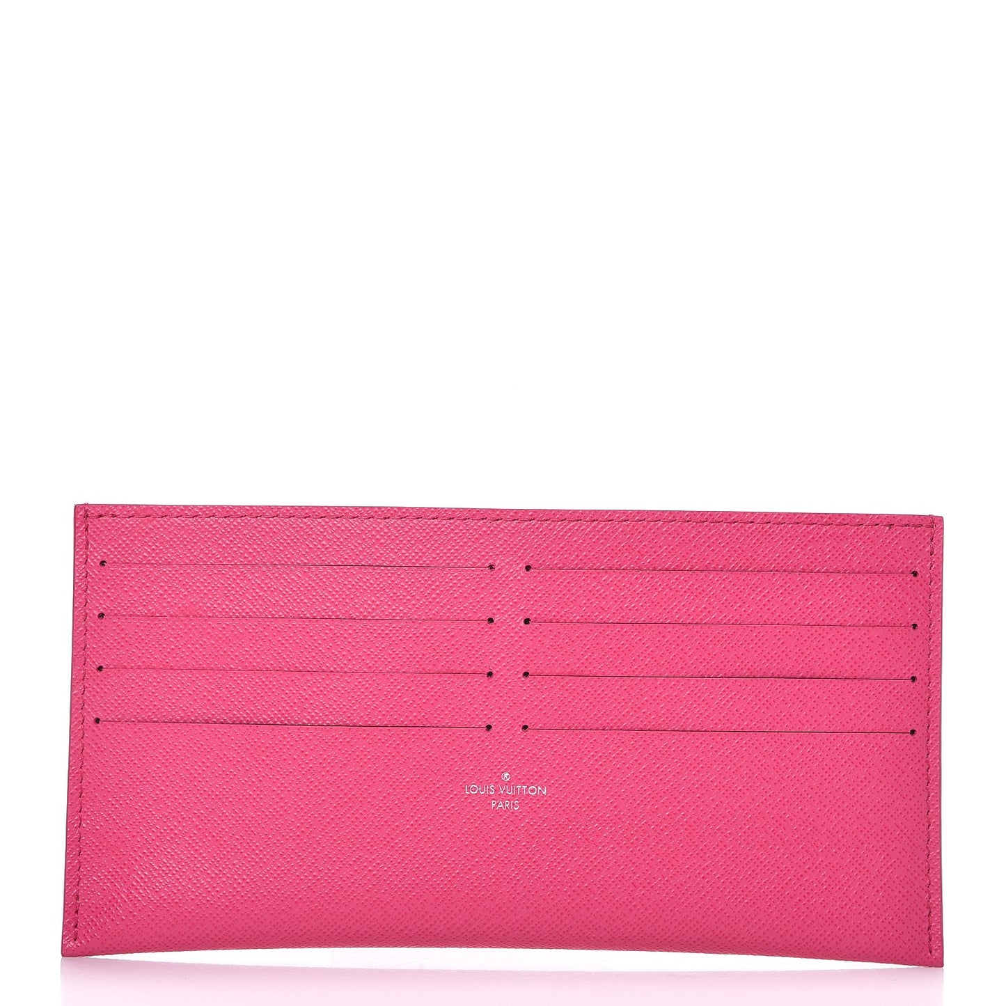 Calfskin Felicie Card Holder Insert Hot Pink