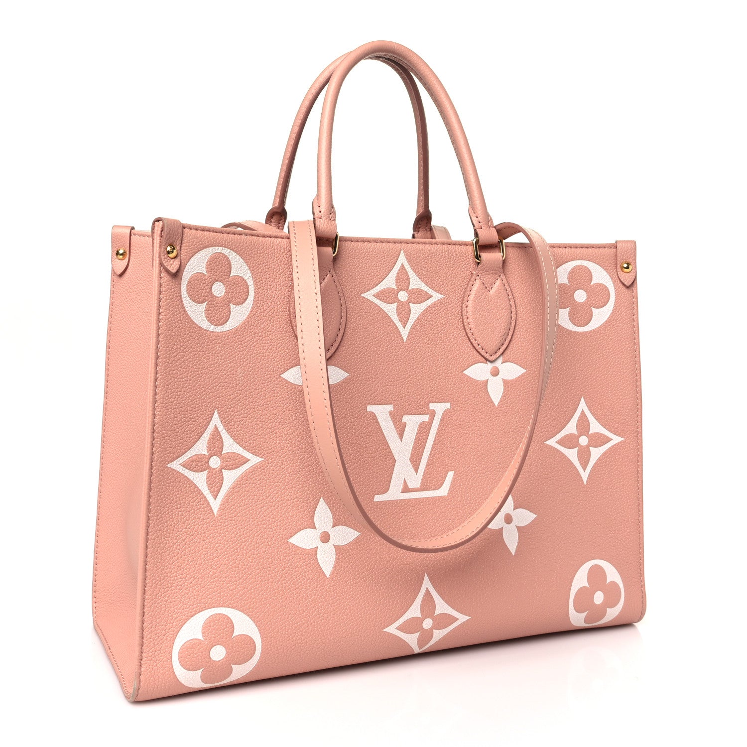 Louis Vuitton Empreinte Monogram Giant Onthego MM Rose Trianon Creme 3 of 8
