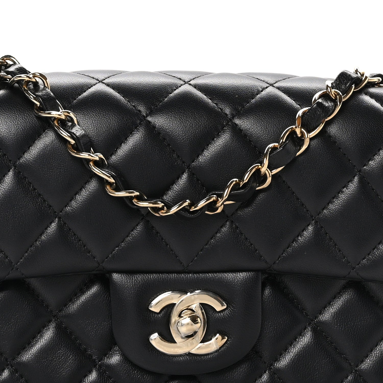 Chanel Lambskin Quilted Mini Rectangular Flap Black 8 of 11