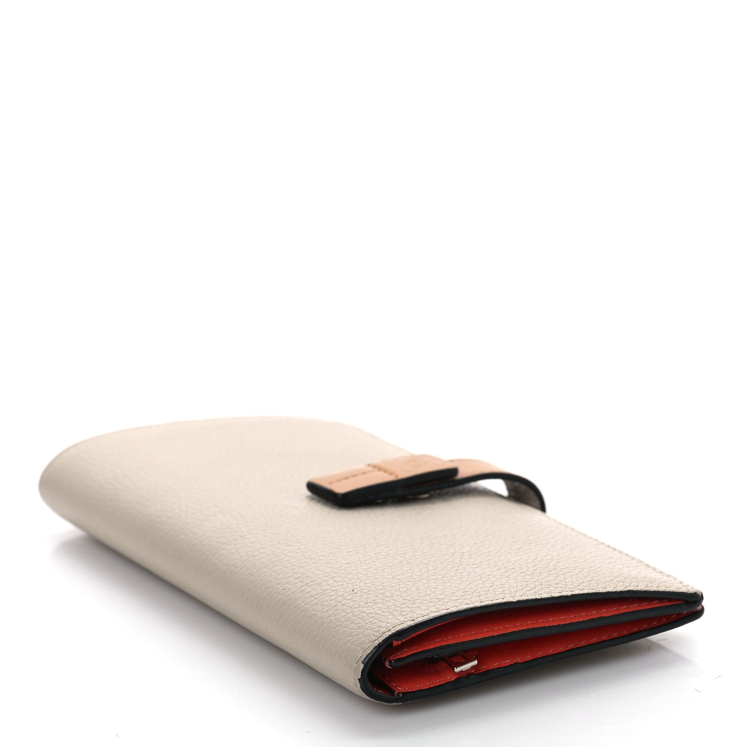 Loewe Grained Calfskin Large Vertical Wallet Light Oat 4 of 9