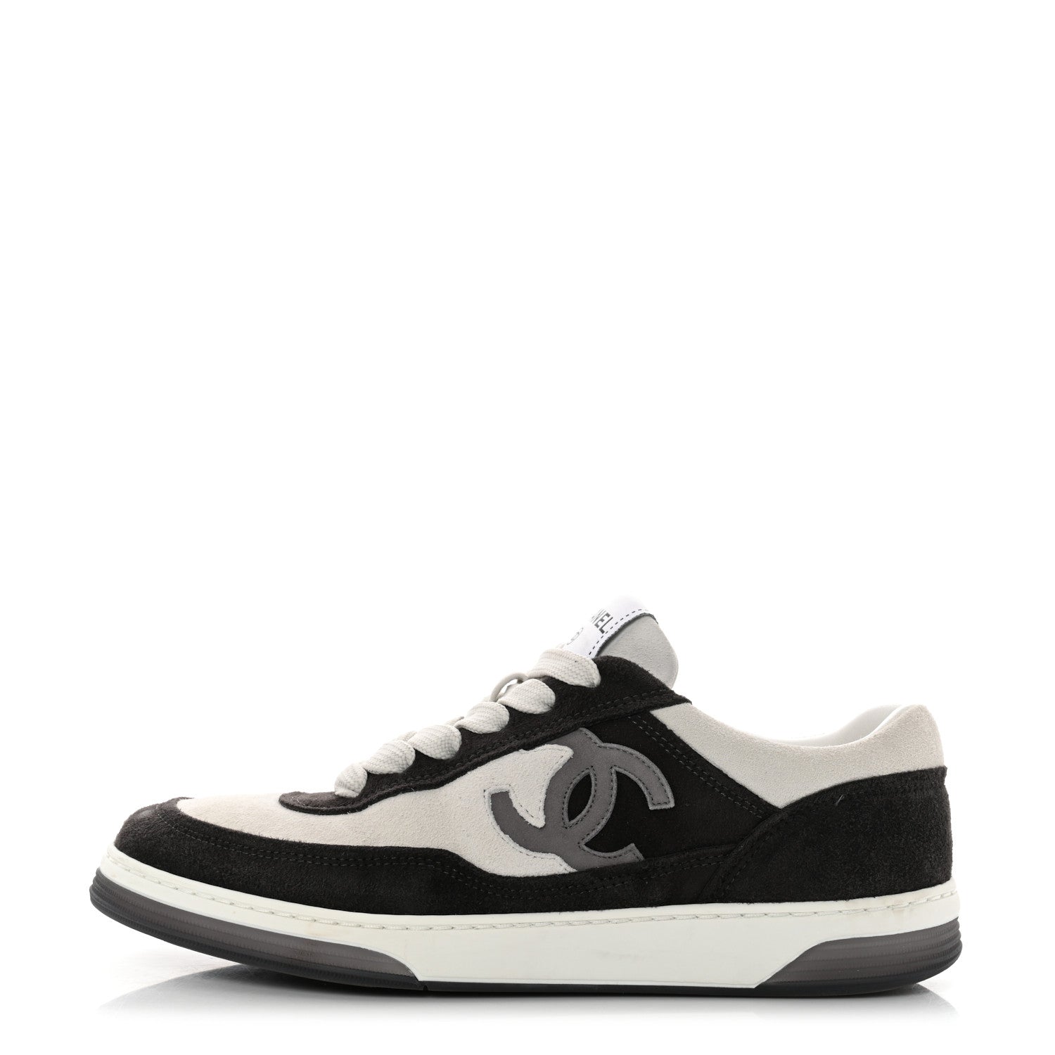 Chanel Fabric Womens Logo Sneakers 36 Black White 1 of 9