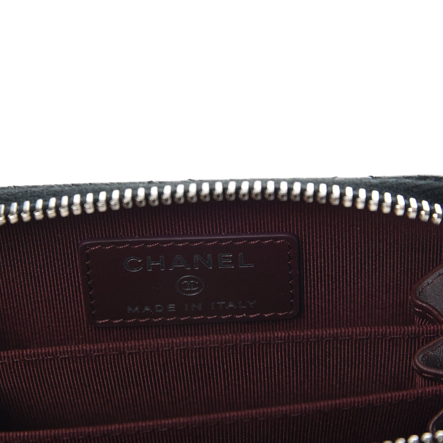 Caviar Quilted Zip Coin Purse Black