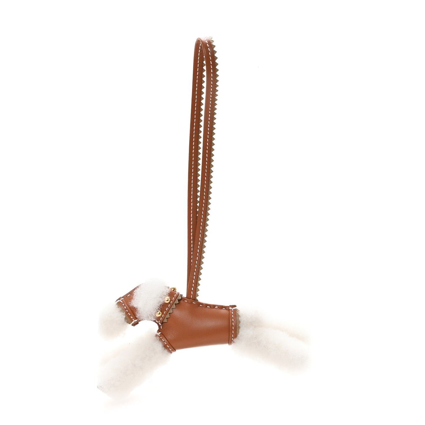 Milo Lambskin Epsom Shearling Budy Apic Charm Ecru Gold Poussiere
