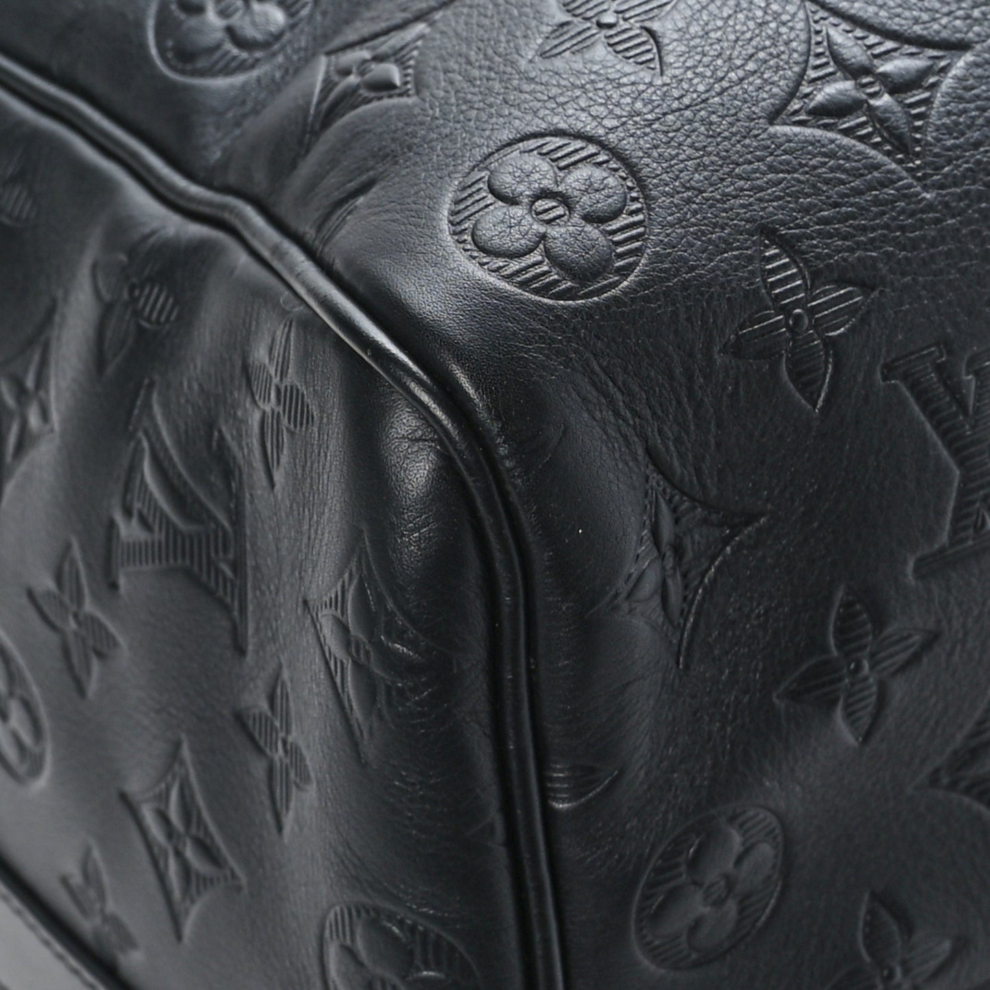 Calfskin Shadow Monogram Keepall Bandouliere 50 Black