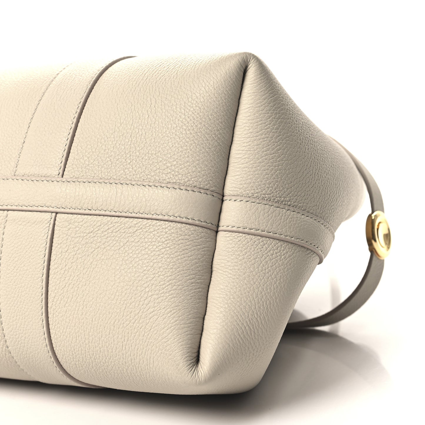 Grained Calfskin Large Ghiera Shopper Tote Light Travertine Sun Gold