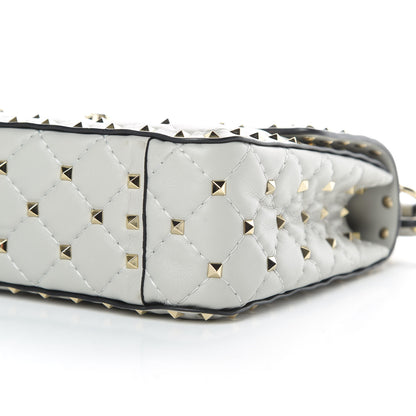 Valentino Garavani Nappa Medium Rockstud Spike Shoulder Bag Opal Grey 9 of 11