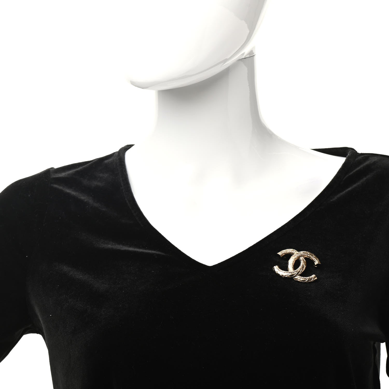 Chanel Metal CC Quilted Brooch Light Gold 2 of 5