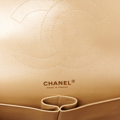 Chanel Iridescent Caviar Quilted Jumbo Double Flap Beige 6 of 12