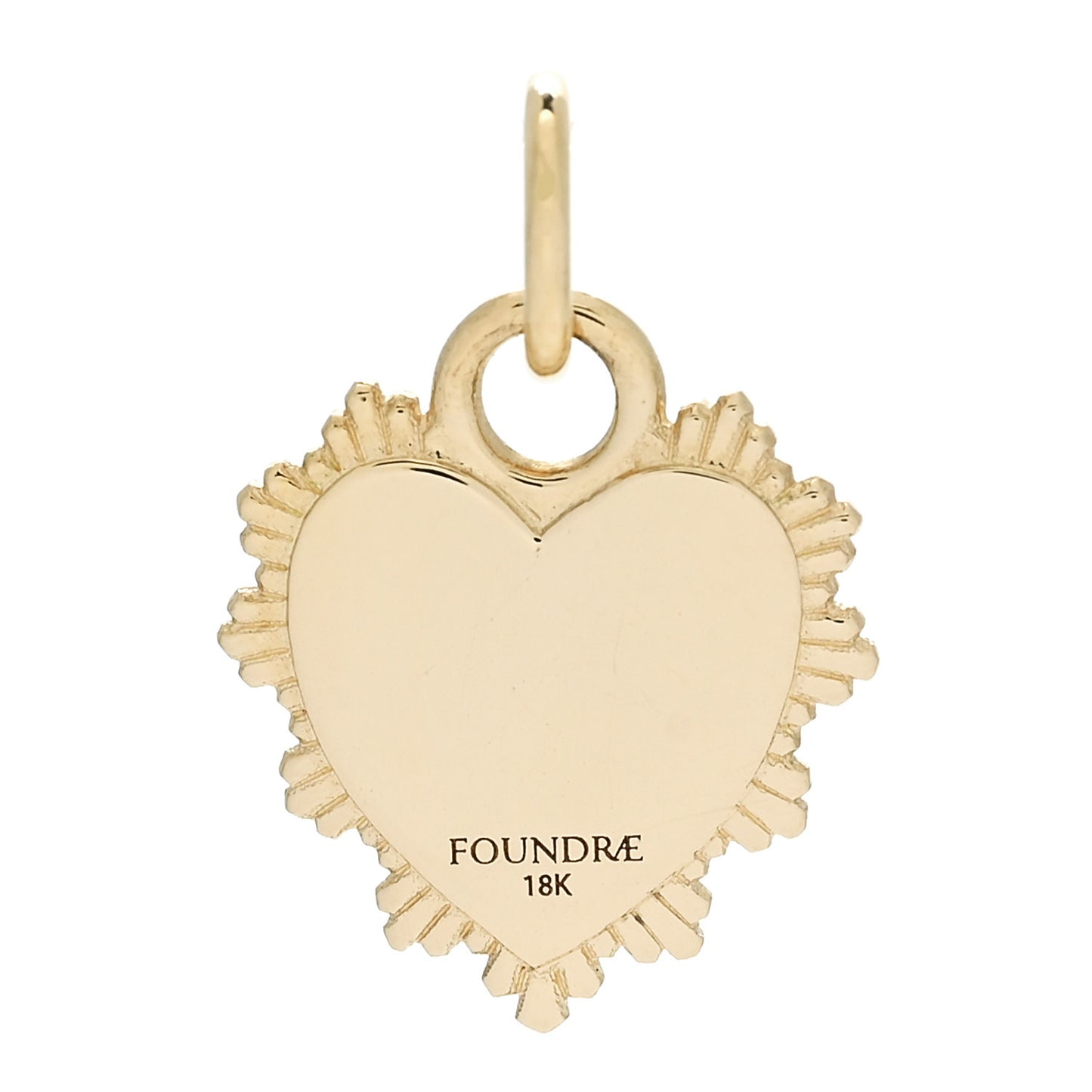 18K Yellow Gold Diamond Miniature Heart Pendant