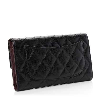 Chanel Caviar Quilted Large Flap Wallet Black 3 of 9