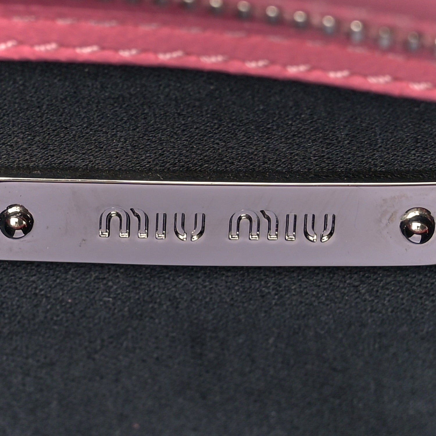 Miu Miu Nappa Matelasse Crystal Flap Clutch Geranio 6 of 8
