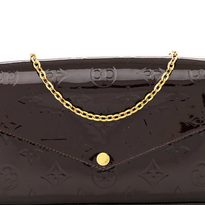 Louis Vuitton Vernis Pochette Felicie Chain Wallet Amarante 8 of 18