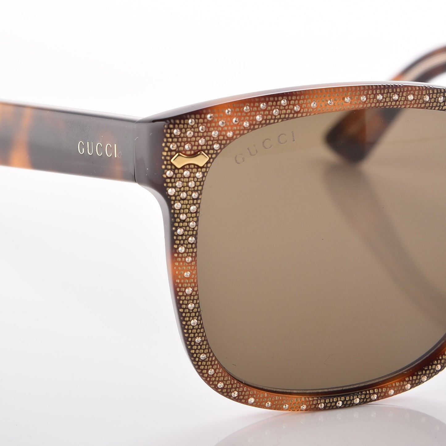 Rhinestone Acetate Square Sunglasses 3871/S Tortoise