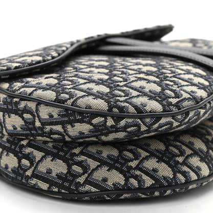 Christian Dior Oblique Saddle Bag Blue 9 of 11