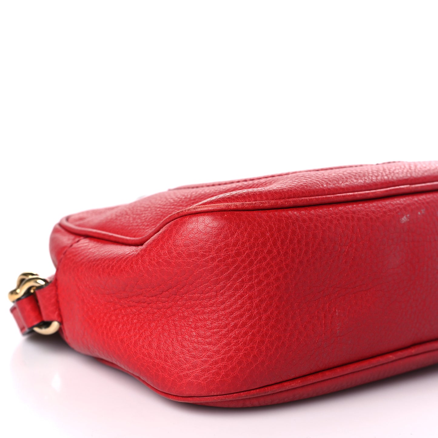 Pebbled Calfskin Small Soho Disco Bag Tabasco Red