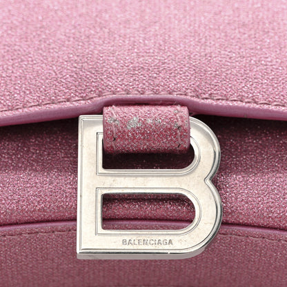 Balenciaga Sparkling Fabric XS Hourglass Wallet On Chain Sweet Pink 12 of 12