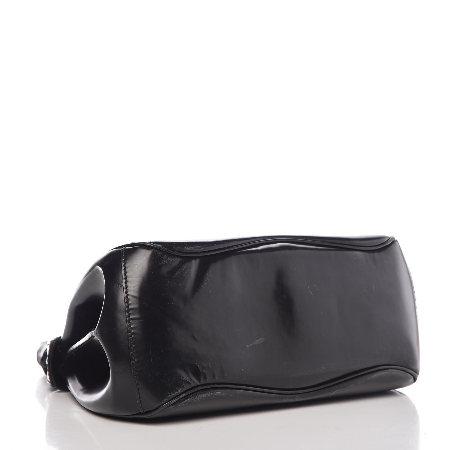 Gucci Regent Calfskin Bamboo Medium Lady Lock Top Handle Bag Black 4 of 13