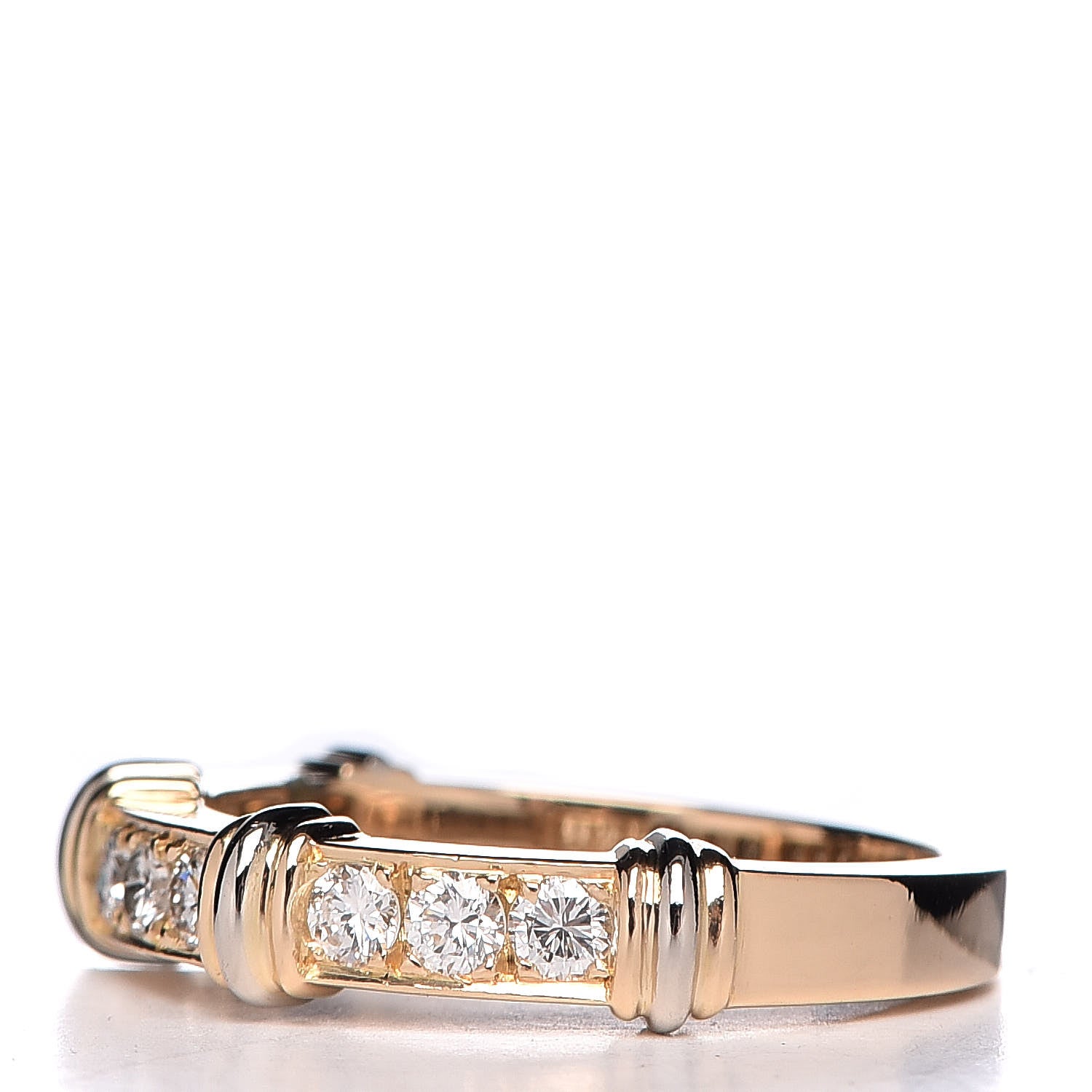 Cartier 18K Yellow White Gold Diamond Contessa Band Ring 49 4.75 3 of 6