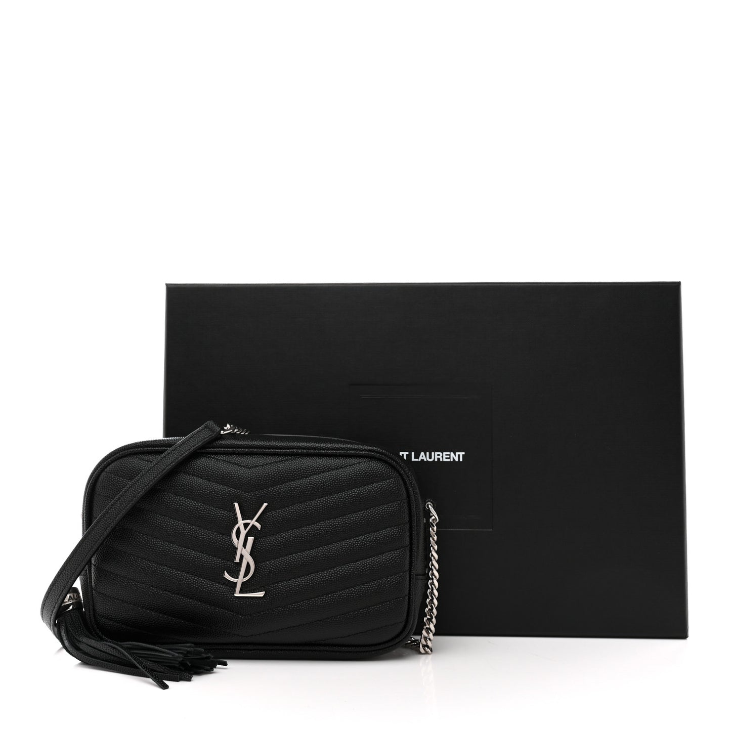 Grain De Poudre Matelasse Monogram Mini Lou Camera Bag Black