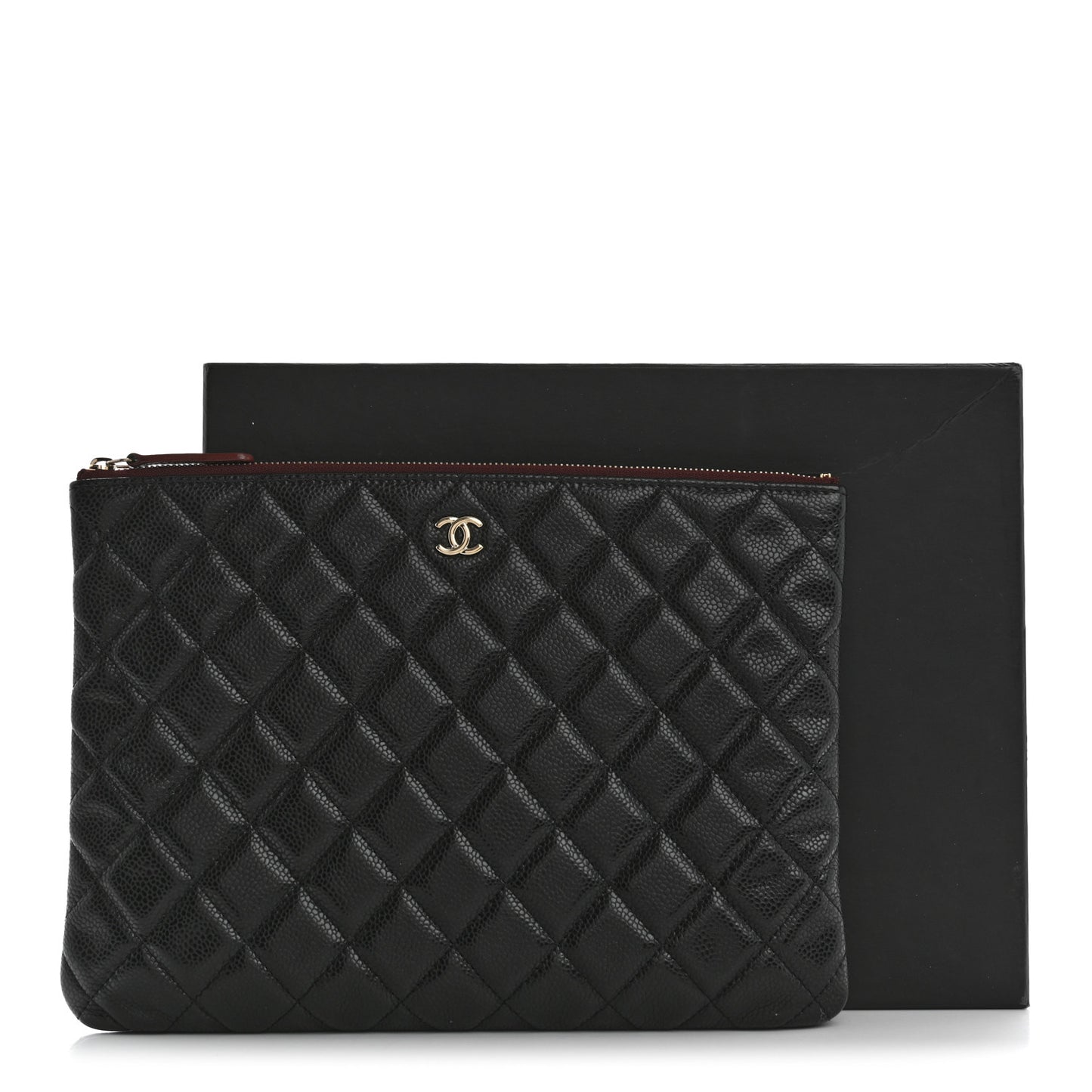 Caviar Quilted Medium Cosmetic Case Black