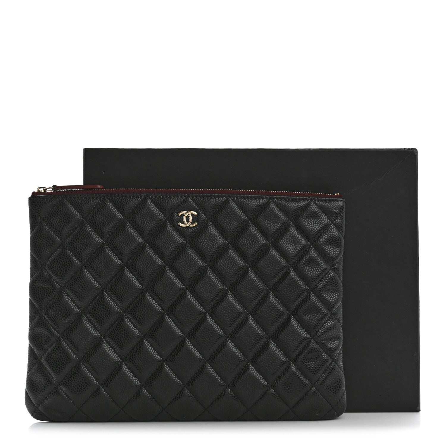 Chanel Caviar Quilted Medium Cosmetic Case Black 10 of 10