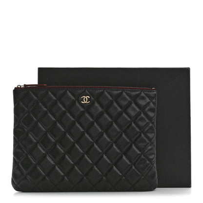 Chanel Caviar Quilted Medium Cosmetic Case Black 10 of 10