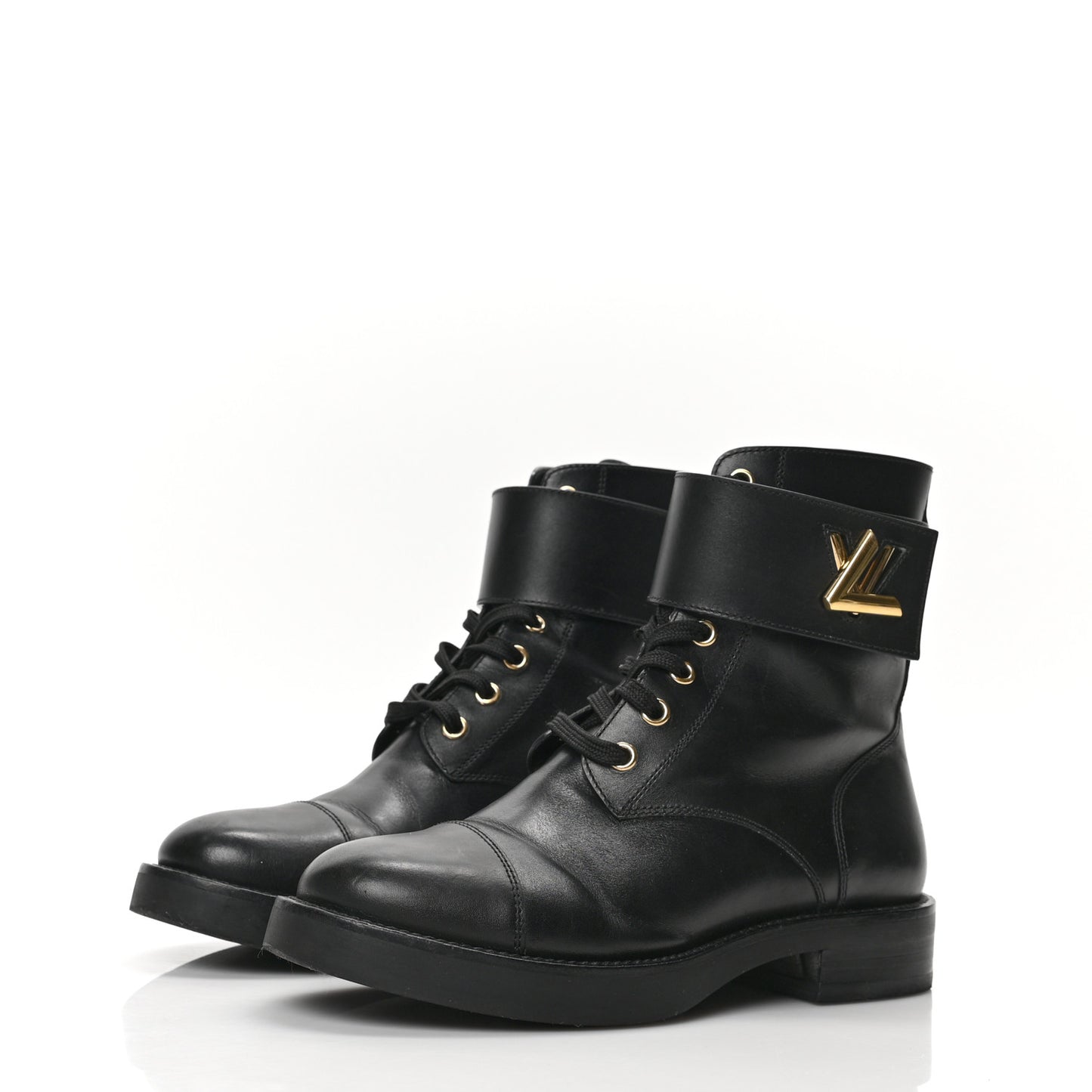 Calfskin Wonderland Flat Ranger Boots 36 Black