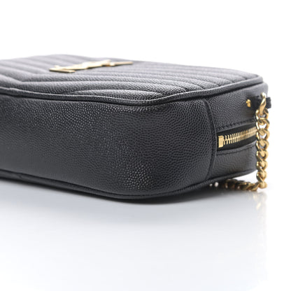 Saint Laurent Grain De Poudre Matelasse Monogram Mini Lou Camera Bag Black 10 of 10