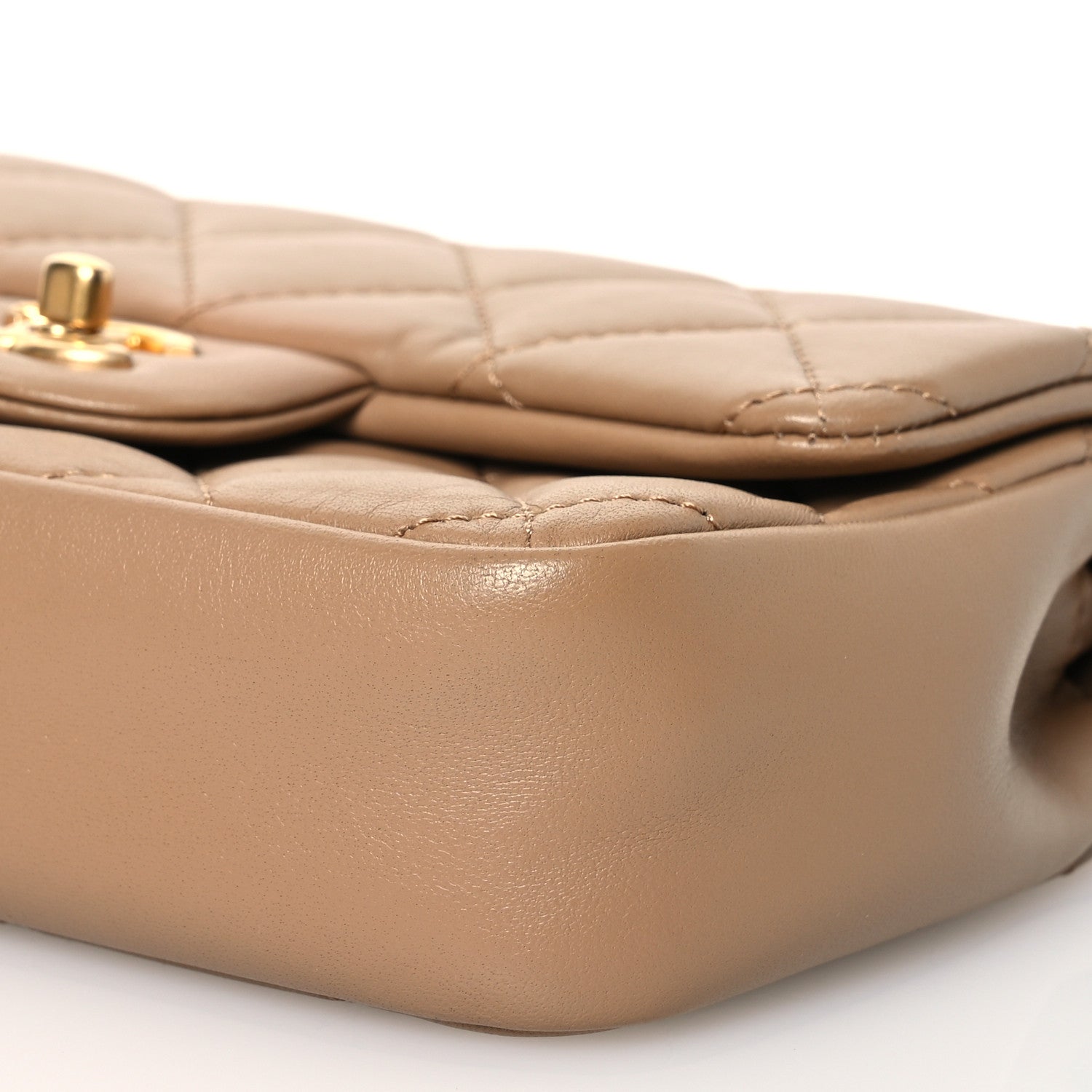 Chanel Lambskin Quilted Mini Heart Charms Flap Beige 10 of 12