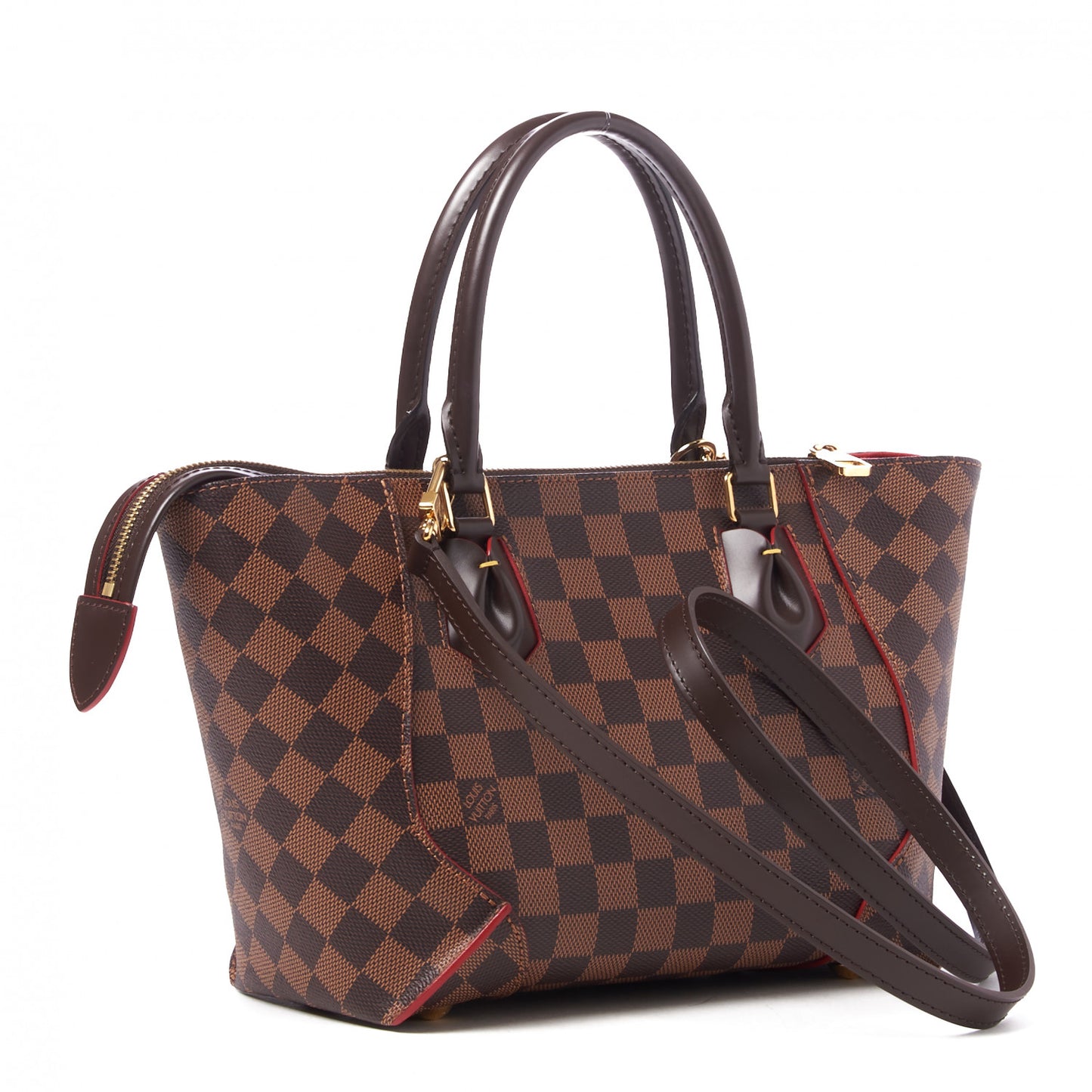 Damier Ebene Caissa Tote PM Cherry