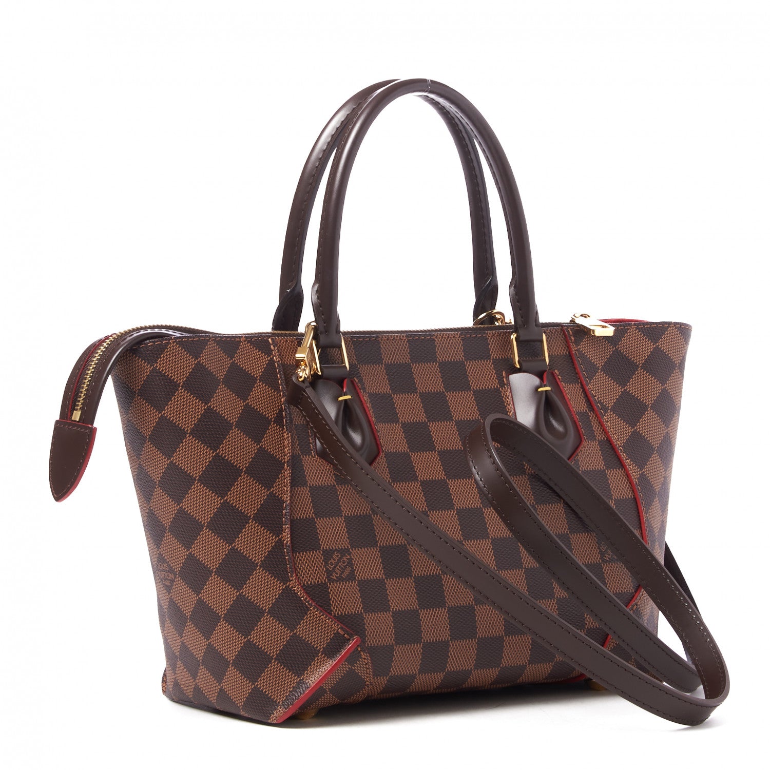 Louis Vuitton Damier Ebene Caissa Tote PM Cherry 2 of 8