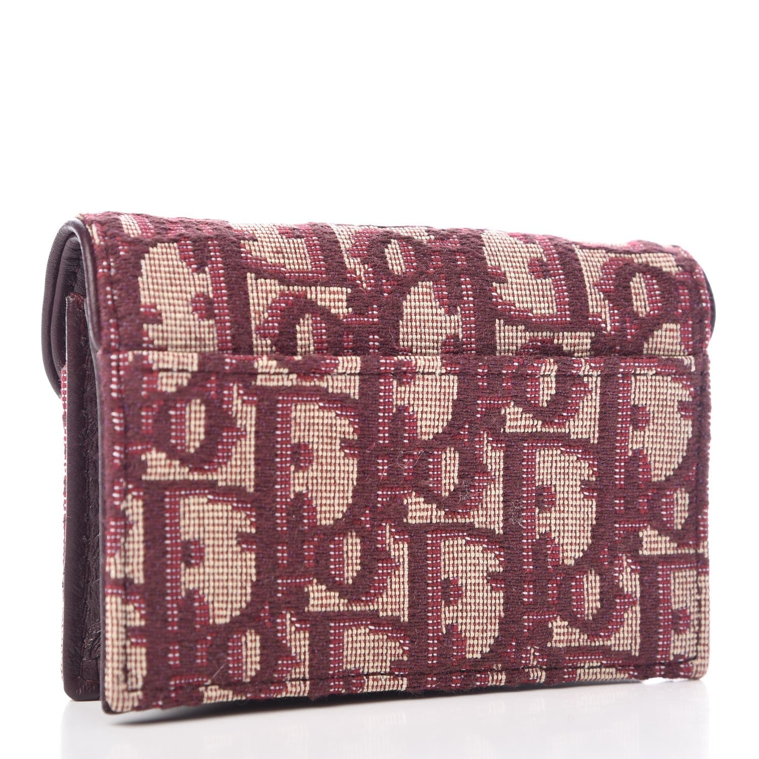 Christian Dior Oblique Saddle Card Holder Bordeaux 3 of 8