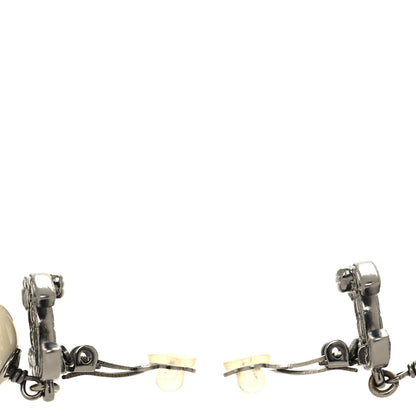 Chanel Ruthenium CC Drop Clip On Earrings Gris 3 of 4