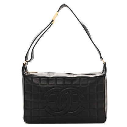 Chanel Lambskin Quilted Medium Chocolate Bar Shoulder Bag Black 1 of 13